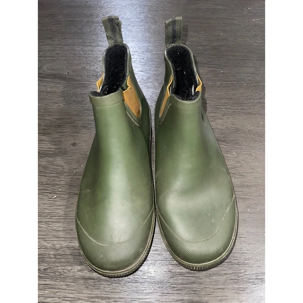 Tretorn Women 39 Green Rain Boots Rubber Chelsea Ankle Waterproof Eva Classic